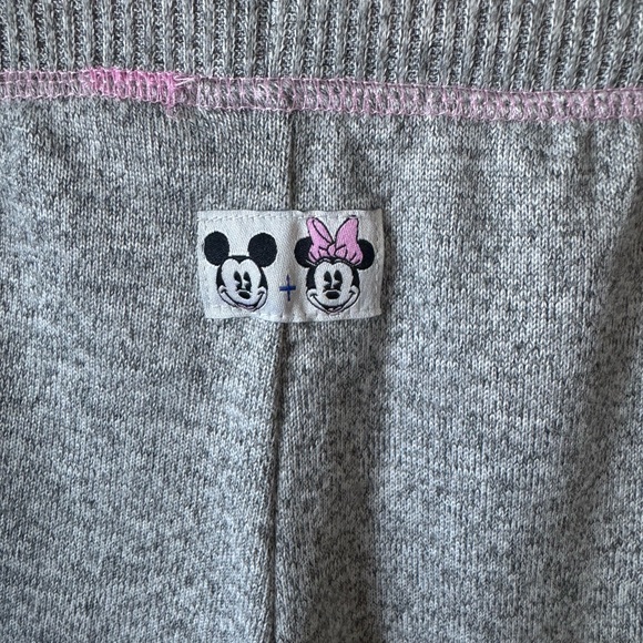Disney Mickey Sleepwear Jogger Pants Gray/Pink Polyester/Spandex Pockets size XL - Picture 9 of 12